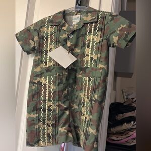 Six Honeybees Gueyebara Camo Romper 18m